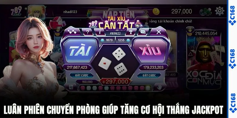 Luân phiên chuyển phòng giúp tăng cơ hội thắng jackpot